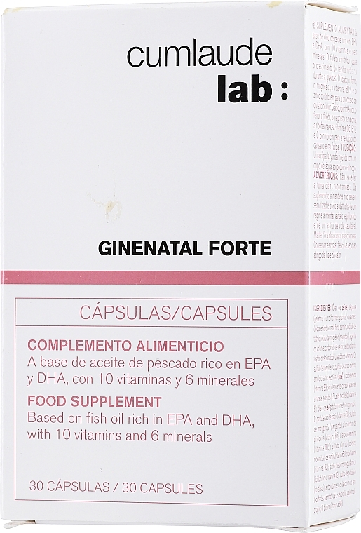 PRZECENA! Suplement diety - Cumlaude Lab Ginenatal Forte Food Supplement Capsules * — Zdjęcie N2