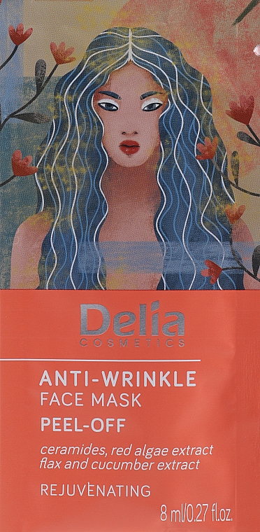 Przeciwzmarszczkowa maska ​​do twarzy - Delia Cosmetics Pell-Off Face Mask — Zdjęcie N1