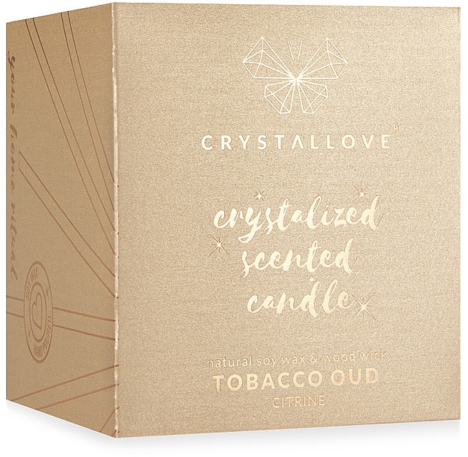 Świeca sojowa z cytrynem i tobacco oud - Crystallove Soy Candle with Citrine Tobacco Oud — Zdjęcie N8