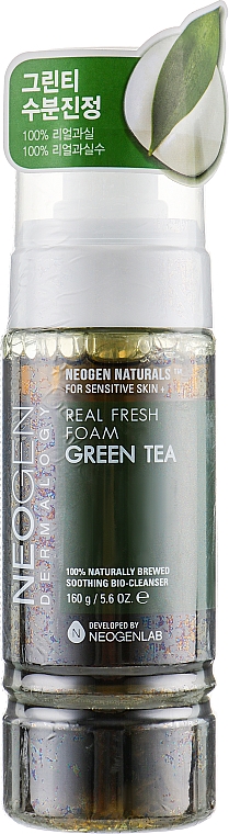 Kojąca pianka do mycia twarzy Zielona herbata - Neogen Dermalogy Real Fresh Foam Green Tea — Zdjęcie N1