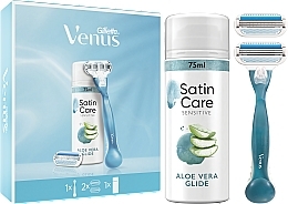 Kup PRZECENA! Zestaw - Gillette Venus Smooth (razor/1 pc + refil/2 pcs + shave/gel/75 ml) *