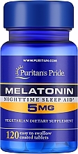 Suplement diety Melatonina - Puritan's Pride Melatonin 5 Mg — Zdjęcie N1