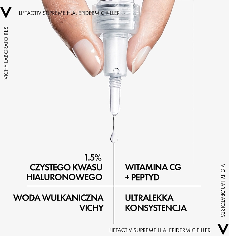 Przeciwzmarszczkowe serum z kwasem hialuronowym do twarzy - Vichy Liftactiv Supreme H.A Epidermic Filler — Zdjęcie N3