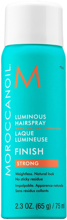 Nabłyszczający lakier do włosów mocno utrwalający - Moroccanoil Luminous Hairspray Strong Finish — Zdjęcie N2