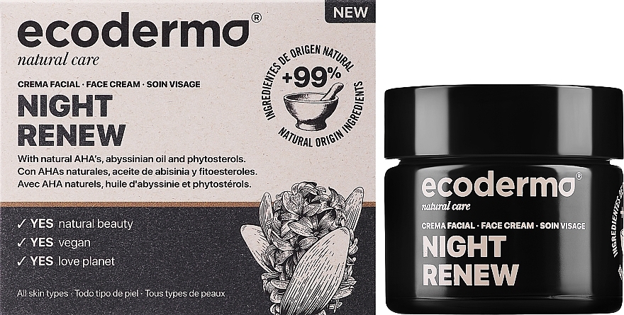 Intensywnie regenerujący krem do twarzy na noc - Ecoderma Intensive Repair Night Face Cream — Zdjęcie N2