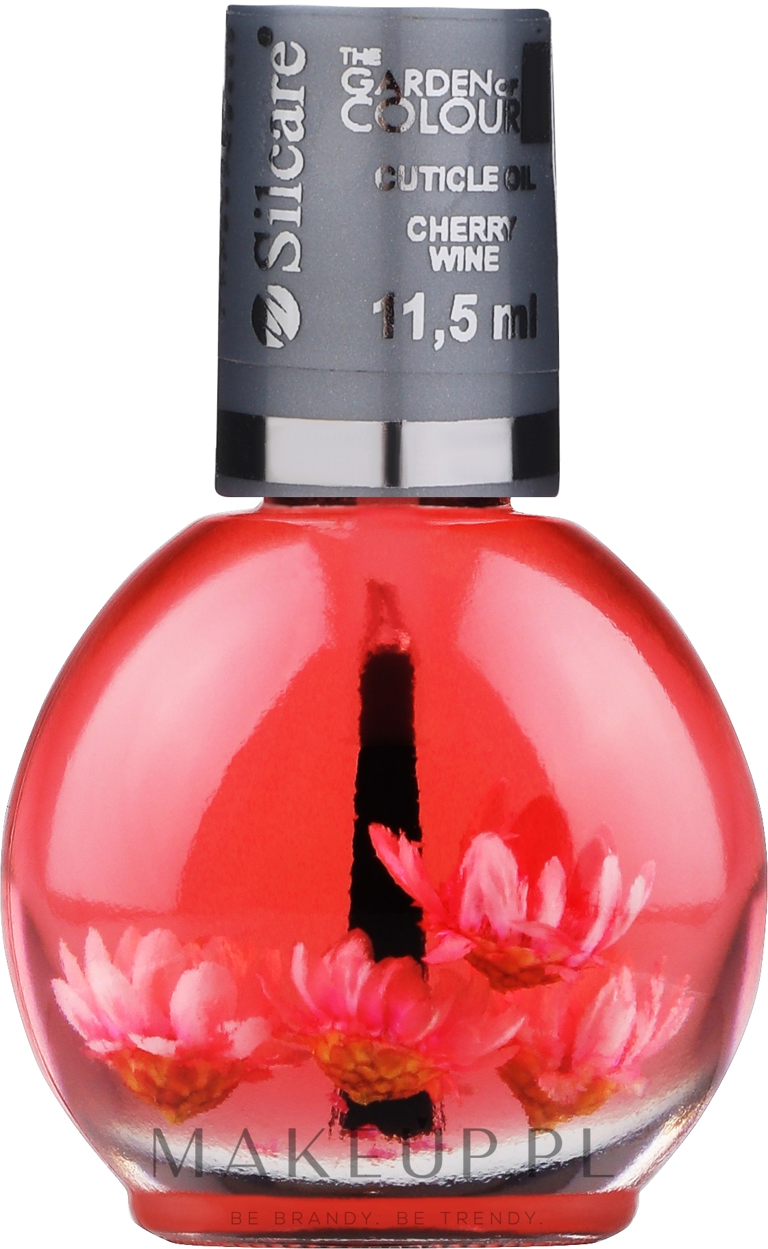 Kwiatowy olejek do paznokci i skórek - Silcare Cuticle Oil Cherry Wine — Zdjęcie 11.5 ml