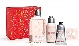 Kup Zestaw - L'Occitane Cherry Blossom (sh/gel 250 ml + b/lot 75 ml + soap 50 g + h/cr 75 ml)