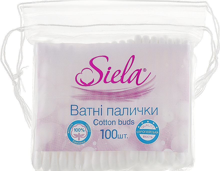 Patyczki kosmetyczne, 100 szt. - Siela Cotton Buds — Zdjęcie N1