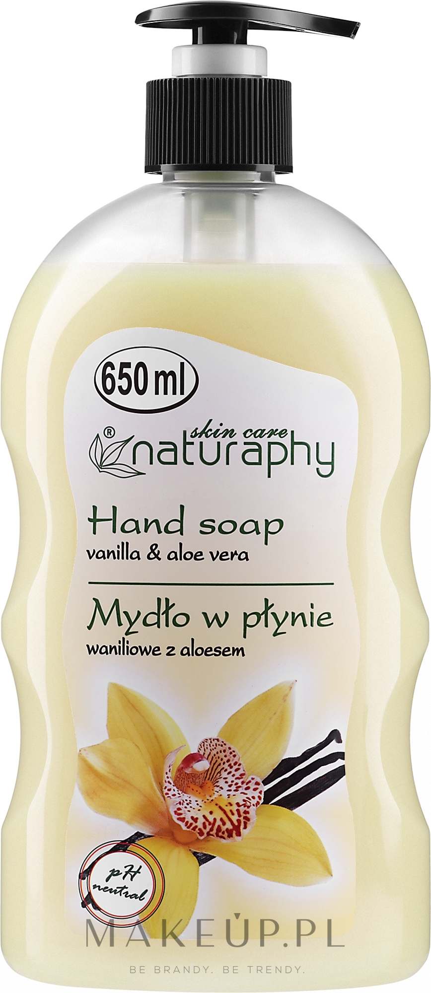 Mydło w płynie do rąk Wanilia i aloes - Naturaphy Hand Soap — Zdjęcie 650 ml