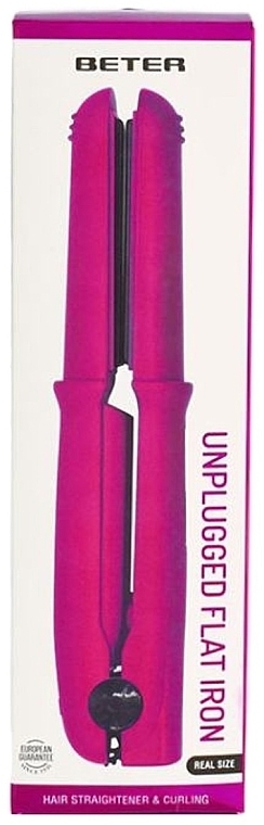 Bezprzewodowa prostownica do włosów, różowa - Beter Hair Straightener & Curling Pink — Zdjęcie N2