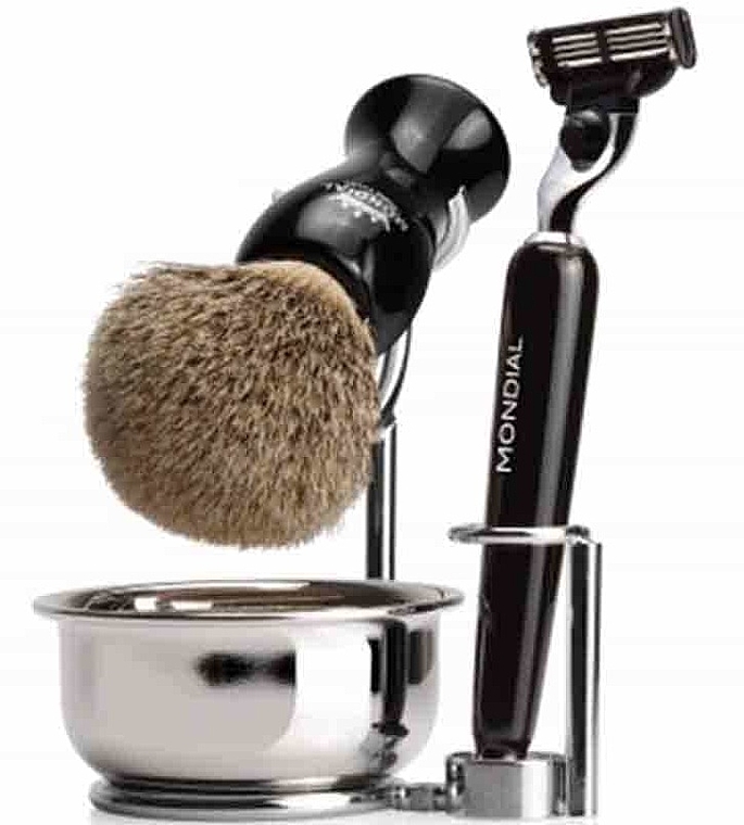 Zestaw do golenia - Mondial King Set (shaving/brush + razor + stand) — Zdjęcie N1