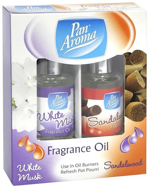 Zestaw olejków zapachowych - Pan Aroma Fragrance Oil White Musk & Sandalwood (fr/oil/2x10ml) — Zdjęcie N1