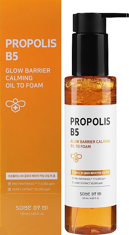 Oczyszczający olejek w piance dla promiennej skóry z propolisem - Some By Mi Propolis B5 Glow Barrier Calming Oil To Foam — Zdjęcie N2