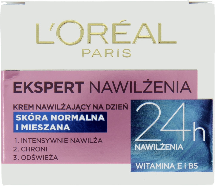 Krem nawilżający na dzień do skóry normalnej i mieszanej Ekspert Nawilżenia - L'Oreal Paris Face Cream