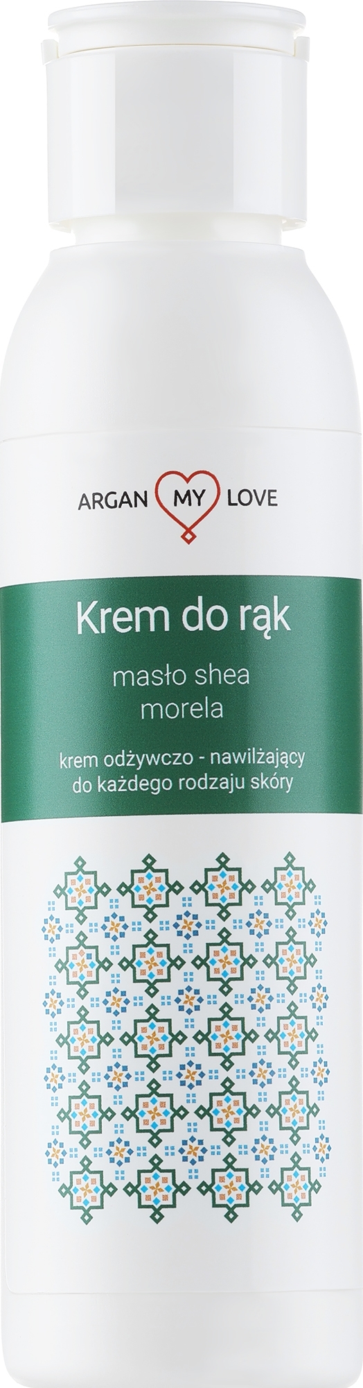 Odżywczo-nawilżający krem do rąk z masłem shea i morelą - Argan My Love Hand Cream — Zdjęcie 100 ml