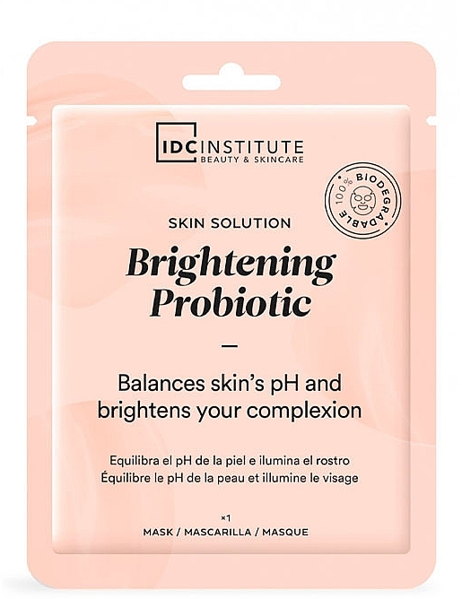 Maska do twarzy - IDC Institute Skin Solution Brightening Probiotic Facial Mask — Zdjęcie N1