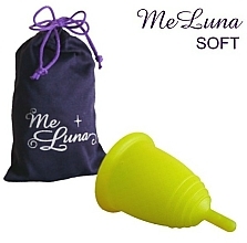 Kup Kubeczek menstruacyjny z nóżką, rozmiar M, żółty - MeLuna Soft Menstrual Cup Stem