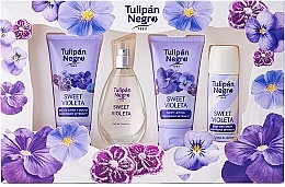 Tulipan Negro Sweet Violeta - Zestaw (edt 50 ml + b/lot 75 ml + sh/gel 75 ml + deo 50 ml) — Zdjęcie N1