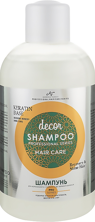 Keratynowy szampon do włosów - Pirana Modern Family Keratine Base