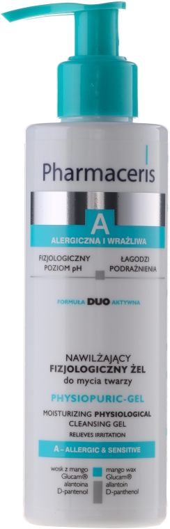 Nawilżający fizjologiczny żel do mycia twarzy i oczu - Pharmaceris A Allergic & Sensitive Physiopuric-Gel — Zdjęcie N1