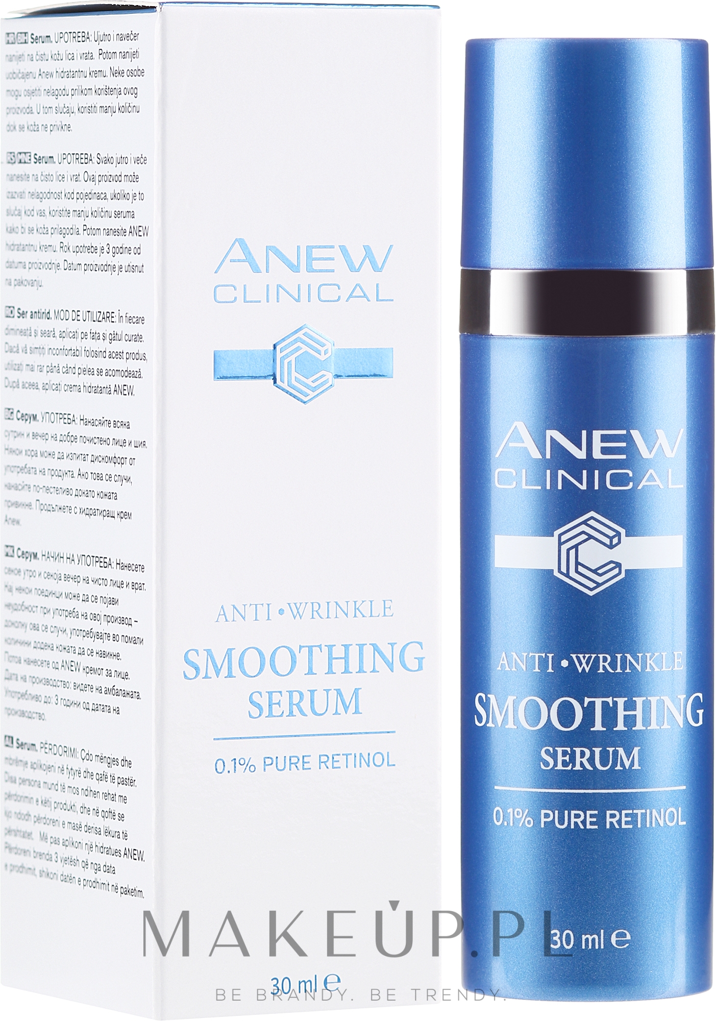 Profesjonalne wygładzające serum przeciwzmarszczkowe z czystym retinolem - Avon Anew Clinical Anti-Wrinkle Smoothing Serum — Zdjęcie 30 ml