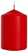 Świeca cylindryczna 70x100 mm, czerwona - Bispol — Zdjęcie N1