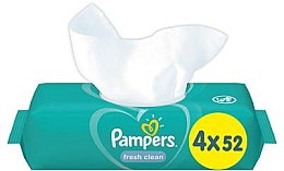 Chusteczki nawilżane Baby Fresh Clean, 4 x 52 szt. - Pampers Natural Clean Wipes — Zdjęcie N3