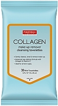 Chusteczki do demakijażu z kolagenem - Purederm Collagen Make-Up Remover Cleansig Towelettes — Zdjęcie N1