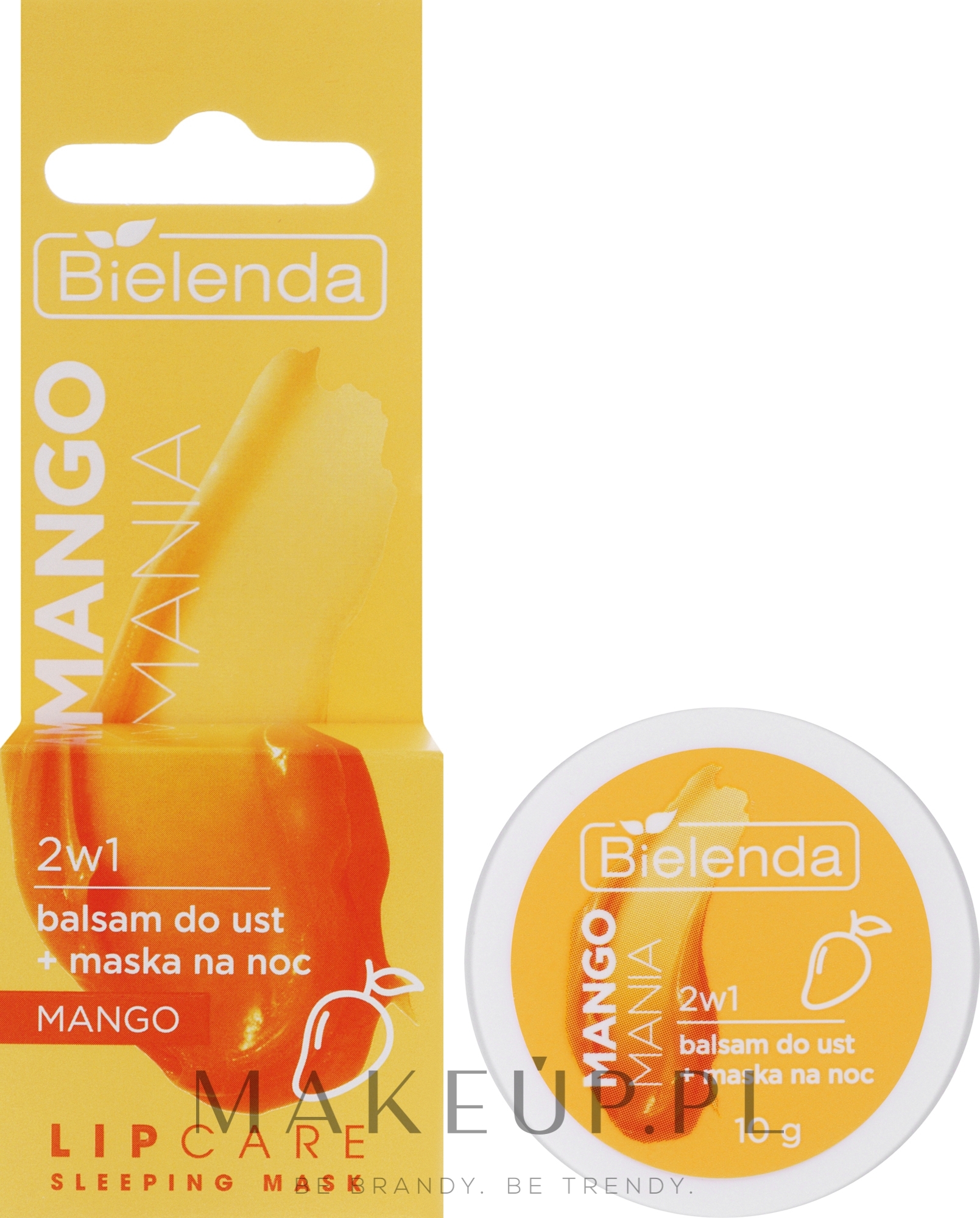 Balsam do ust Mango mania - Bielenda Lip Care Sleeping Mask — Zdjęcie 10 g