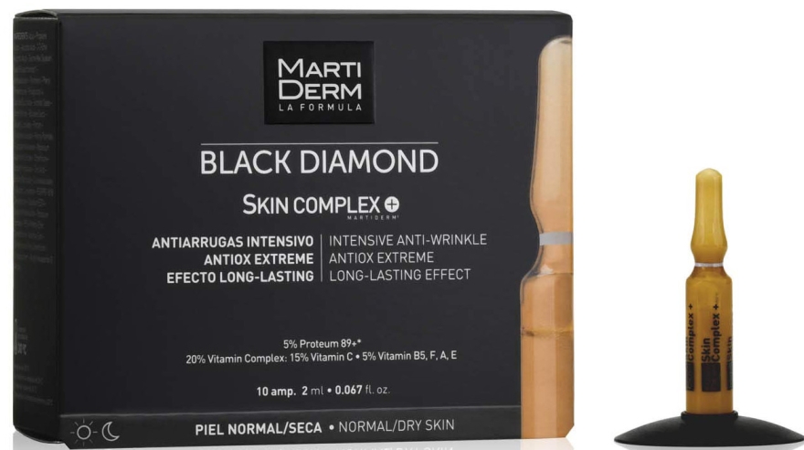 Intensywne ampułki przeciwzmarszczkowe - Martiderm Skin Complex Black Diamond Ampoules — Zdjęcie N1
