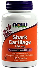 Kapsułki ze dodatkiem sproszkowanych chrząstek rekina, 750 mg - Now Foods Shark Cartilage, 750mg — Zdjęcie N1