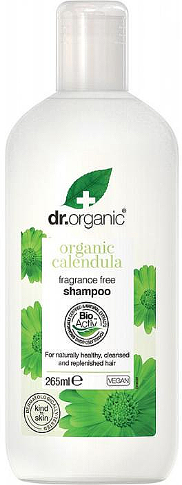 Szampon do włosów - Dr Organic Fragrance Free Shampoo Organic Calendula  — Zdjęcie N1