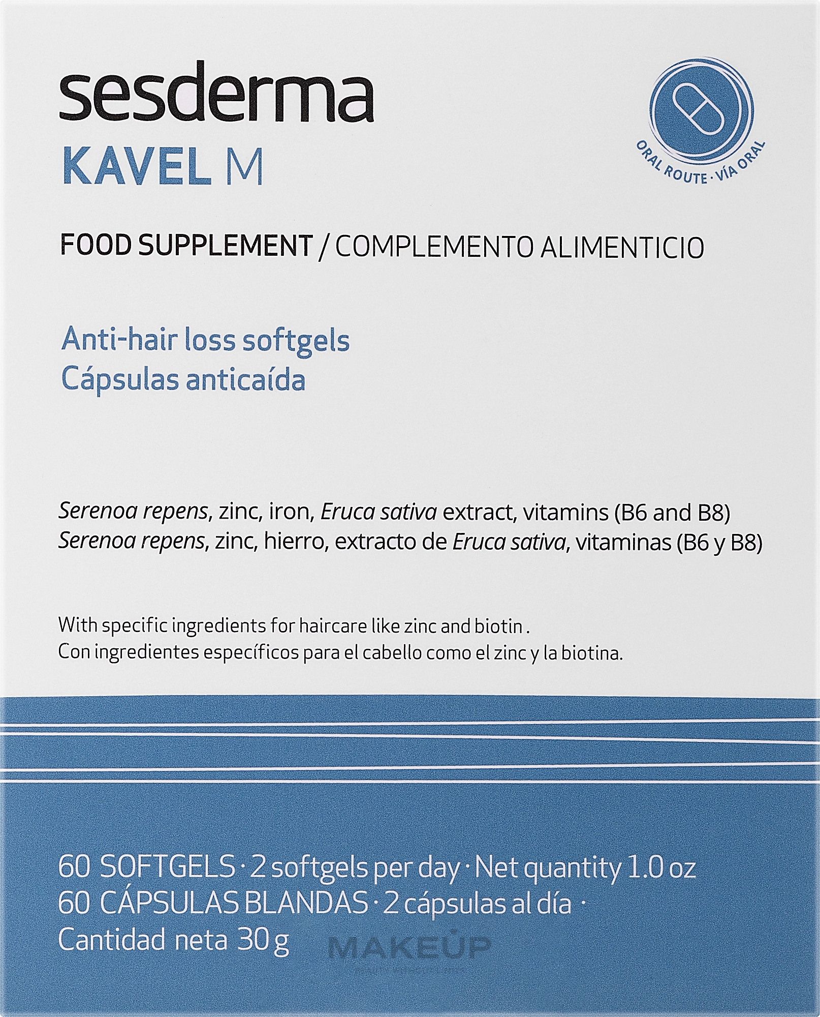Suplement diety Kavel M - Sesderma Laboratories Kavel M — Zdjęcie 60 szt.