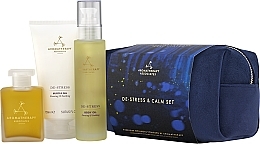 Zestaw - Aromatherapy Associates De-Stress And Calm Gift Set (cosmetic bag/1pc + bath and show oil/55ml + b/oil/100ml + b/gel/150ml) — Zdjęcie N1