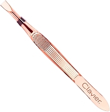 Profesjonalna pęseta do regulacji brwi i aplikacji kępek rzęs - Clavier Pro Precision Tweezers Rose Gold — Zdjęcie N3