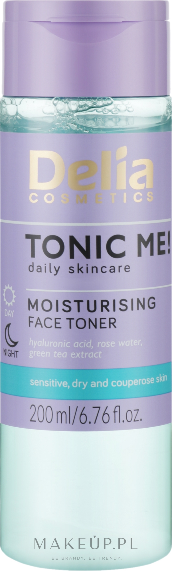 Nawilżający tonik do twarzy na noc - Delia Cosmetics Tonic Me — Zdjęcie 200 ml