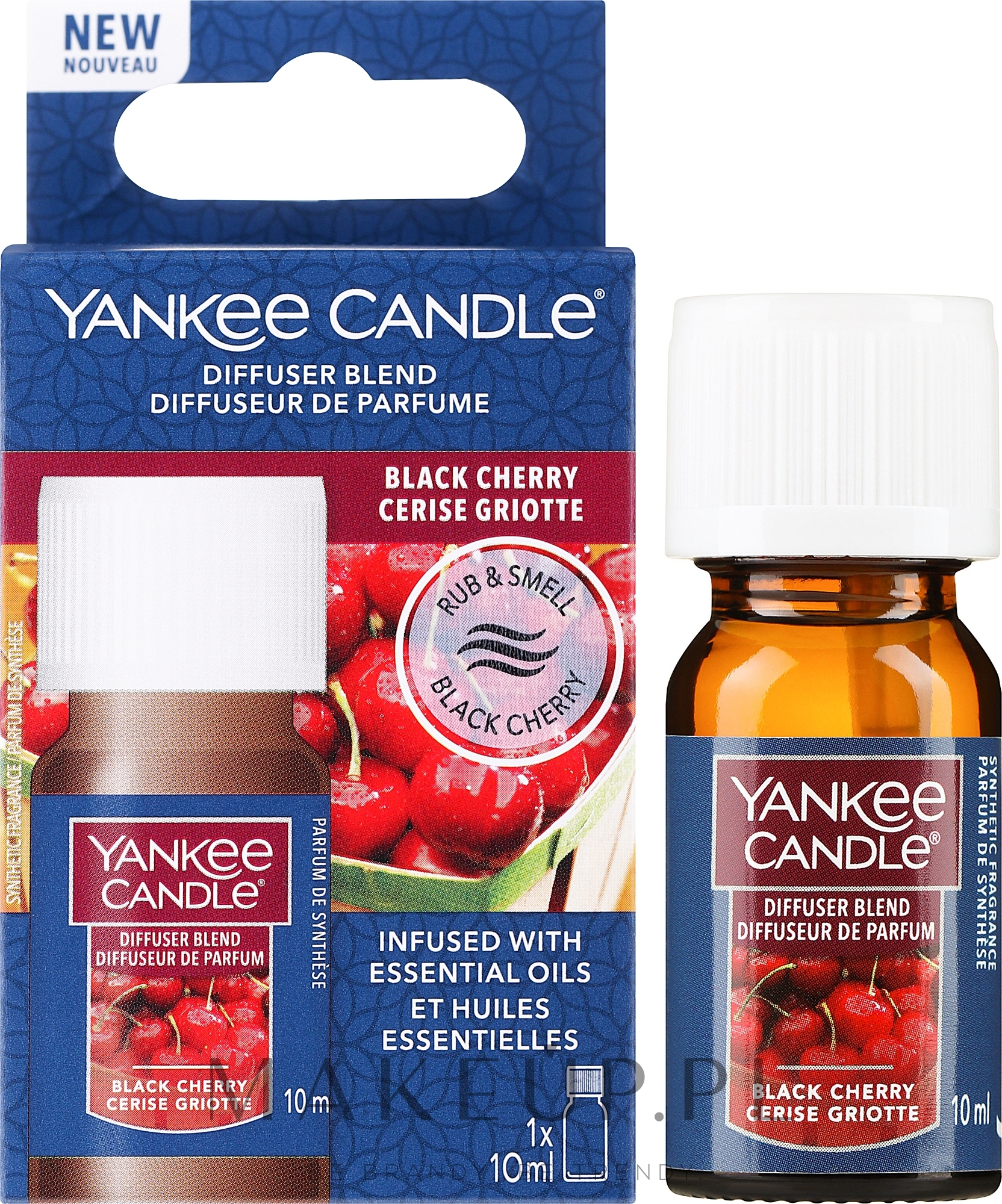Olej do dyfuzora ultradźwiękowego Czarna Wiśnia - Yankee Candle Black Cherry Ultrasonic Diffuser Aroma Oil — Zdjęcie 10 ml