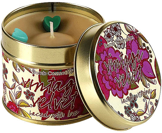 Świeca zapachowa w żelaznej puszce - Bomb Cosmetics Vintage Velvet Tin Candle — Zdjęcie N1