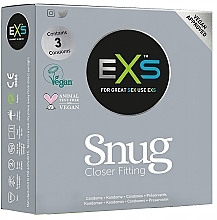 Dopasowane prezerwatywy o mniejszej średnicy, 3 szt. - EXS Condoms Snug Fit — Zdjęcie N1