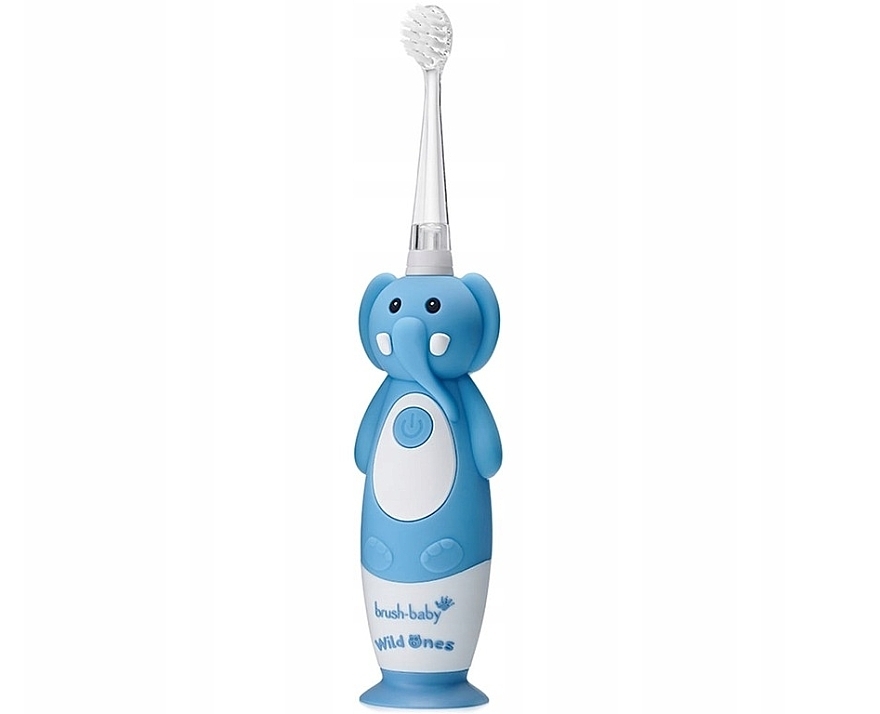 Elektryczna szczoteczka do zębów, 0-10 lat - Brush-Baby WildOnes Evie Elephant Sonic Toothbrush — Zdjęcie N3