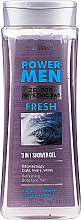 Odświeżający szampon-żel pod prysznic 3 w 1 dla mężczyzn - Joanna Power Men — Zdjęcie N3