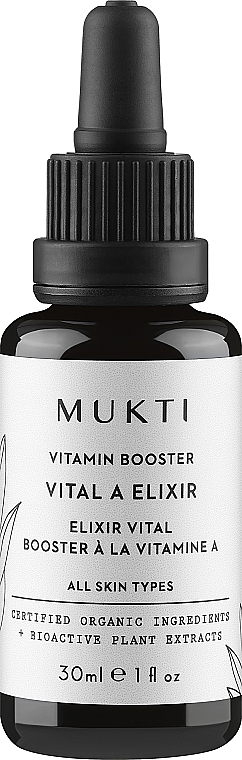 Witaminowy booster do twarzy Vital A - Mukti Organics Vitamin Booster Elixir — Zdjęcie N1