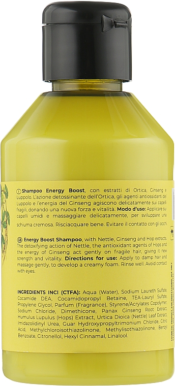 Keratynowy szampon do włosów - Kleral System Bcosi Energy Boost Shampoo — Zdjęcie N2