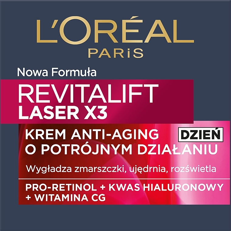 Krem anti-age na dzień Głęboka regeneracja - L'Oreal Paris Revitalift Laser X3 Anti-Age Day Cream — Zdjęcie N2