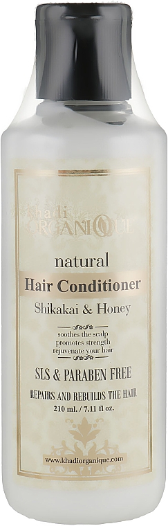 Naturalna ziołowa odżywka do włosów bez SLS i parabenów - Khadi Organique Shikakai Honey Conditioner — Zdjęcie N1