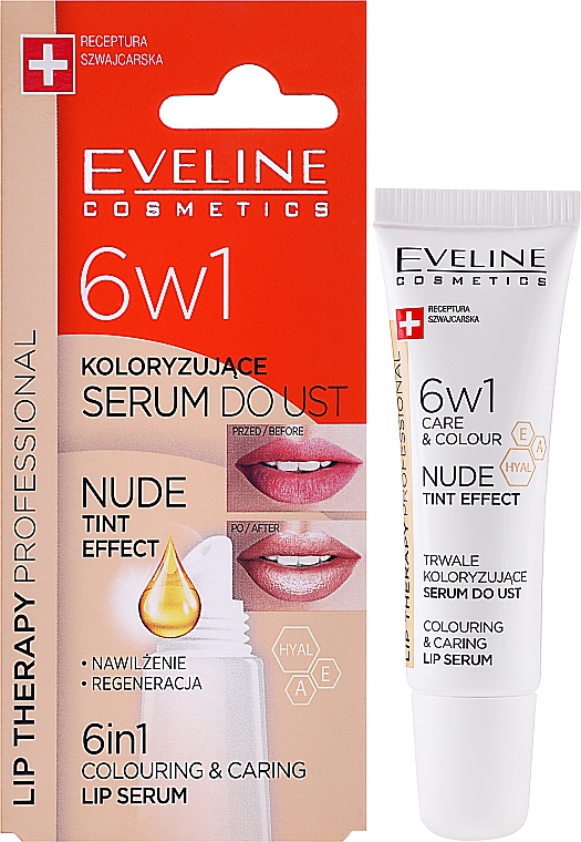 Intensywne serum do ust nadające kolor 6 w 1 - Eveline Cosmetics Lip Therapy Proffesional Tint — Zdjęcie N2