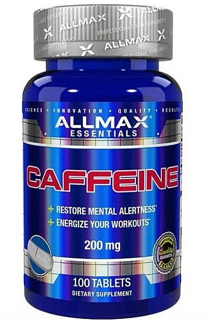 Suplement diety, kofeina - AllMax Nutrition Caffeine 200mg — Zdjęcie N1