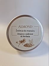 PREZENT! Świeca do masażu Drzewo cedrowe i herbata - Almond Cosmetics Cedarwood & Fresh Tea Massage Candle — Zdjęcie N1