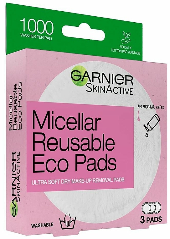 Płatki do demakijażu wielokrotnego użytku - Garnier Micellar Reusable Eco Pads — Zdjęcie N3