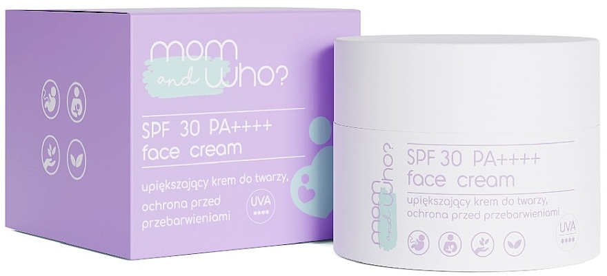 Krem do twarzy chroniący przed przebarwieniami - Mom And Who SPF30 PA++++ Face Cream — Zdjęcie N1